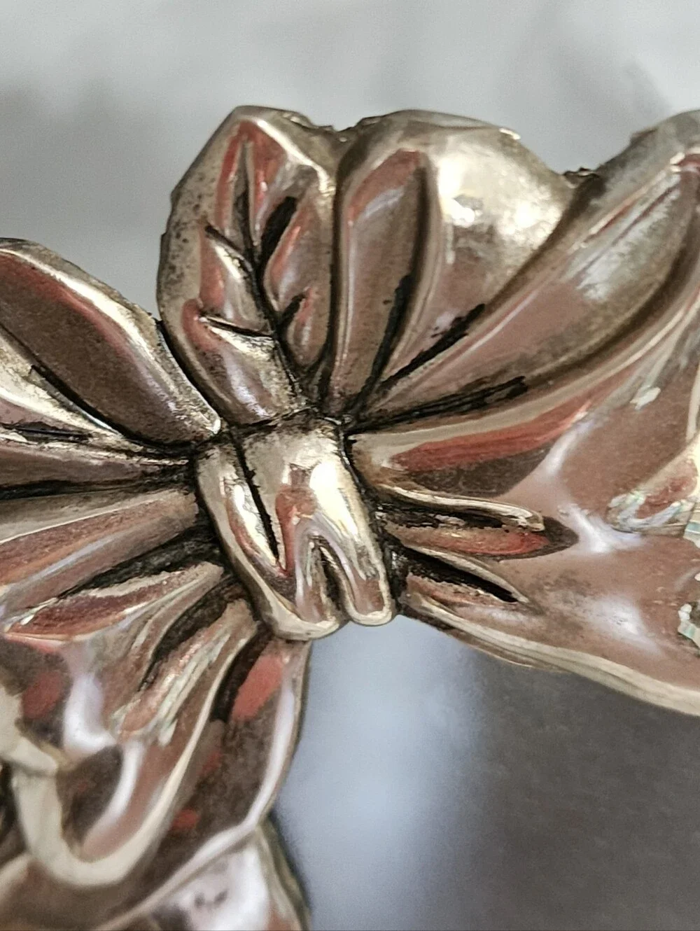 Vtg Internatl Silver Co. - Metal Bird/Rose Picture Frame - insert: 4 1/2 x 6 1/2